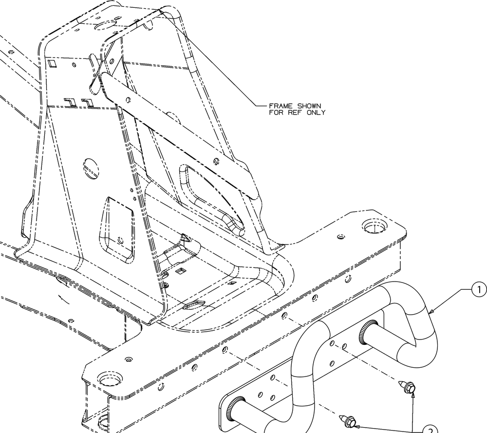 Bumper Diagram and Parts List for CC30H (13AC21JDA10)(2023) Cub Cadet Lawn Tractor Accessories